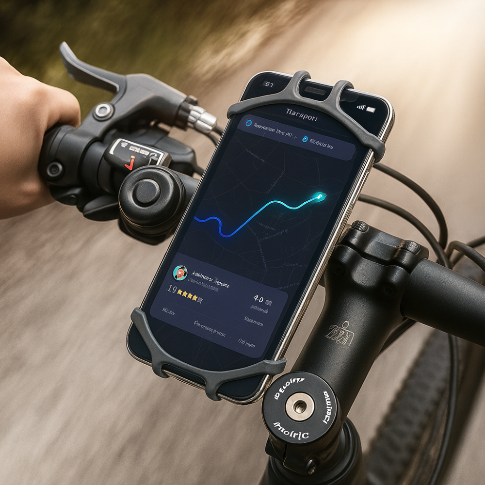 360° silicone bicycle phone holder – Universal rotating smartphone holder for bicycle handlebars