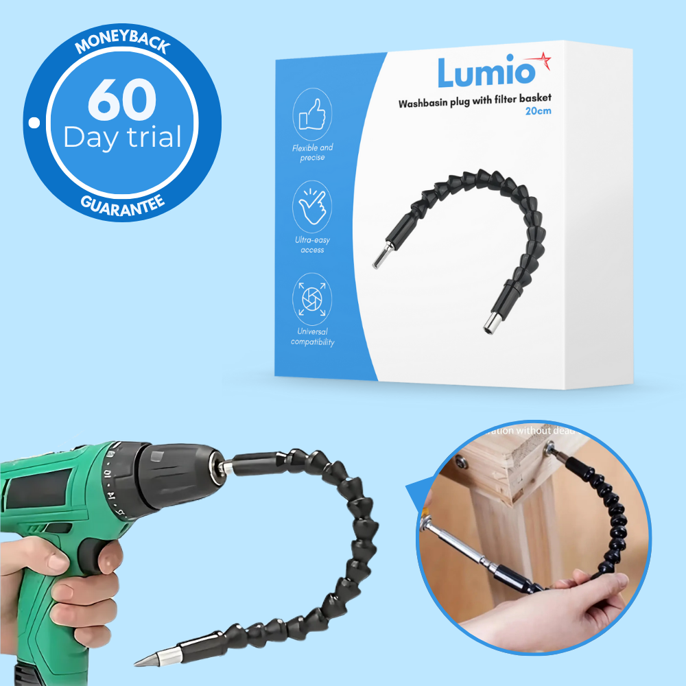 Flexible extension for screwdriver and drill