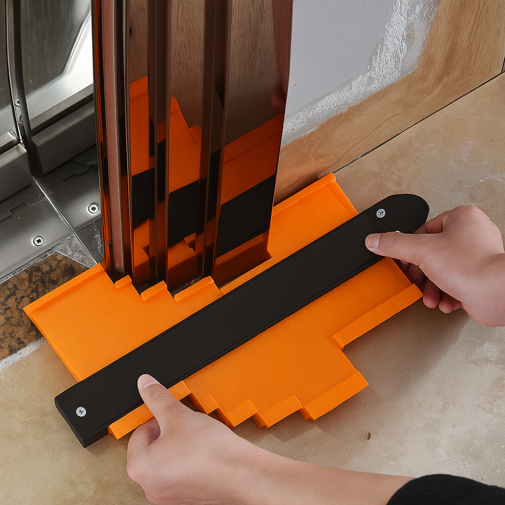 25 cm contour gauge with locking mechanism – Profile measuring tool for carpentry, flooring and tiling