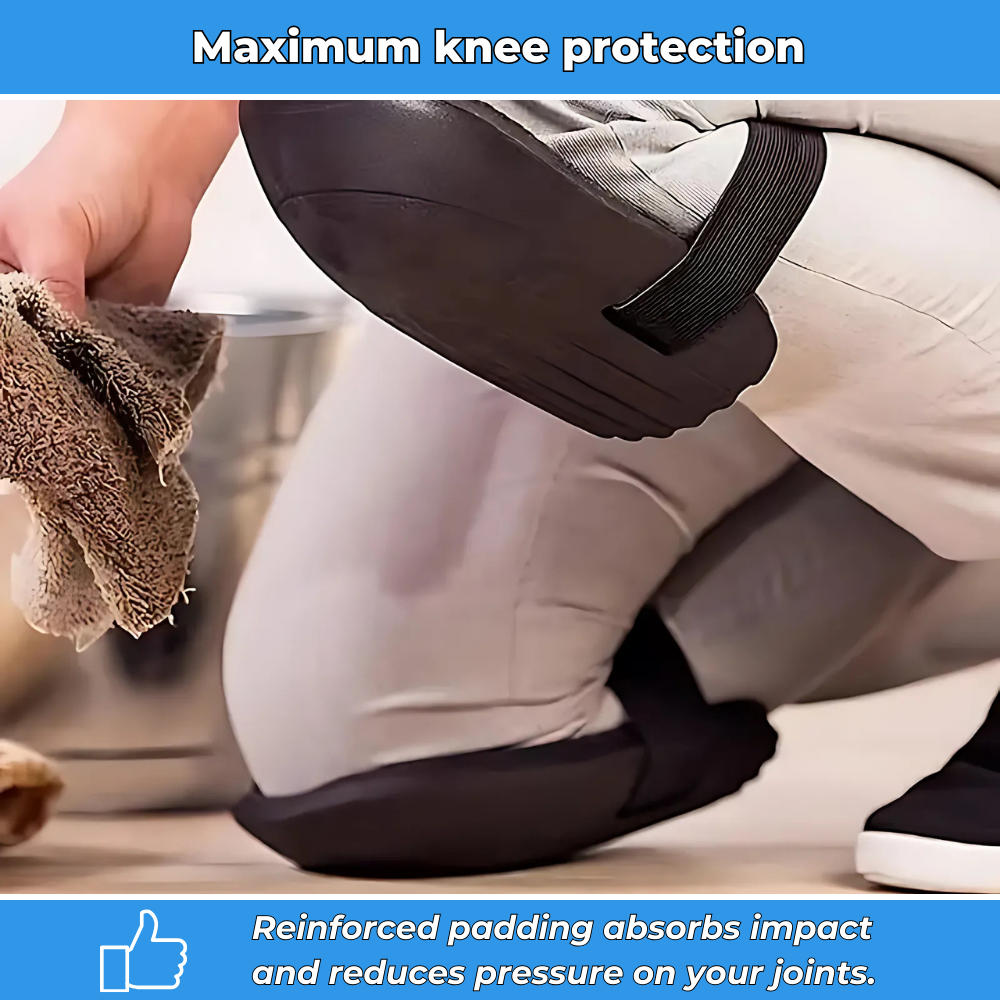 Knee protectors with reinforced padding and adjustable fit
