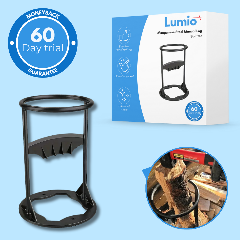 Manual Log Splitter in Manganese Steel – Heavy-Duty & Safe Wood Splitter for Firewood