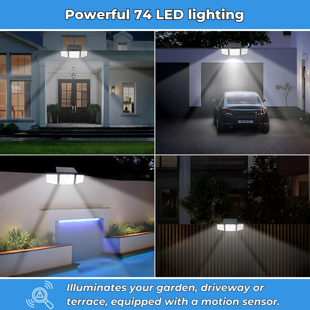Solar 400 - Waterproof solar outdoor lighting with motion sensor