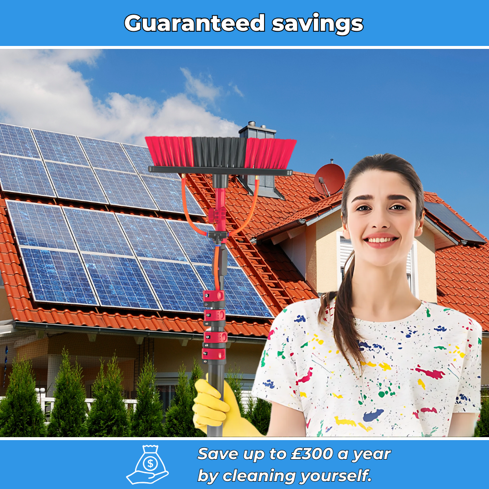 SolarClean Pro - High-performance telescopic brush for solar panels