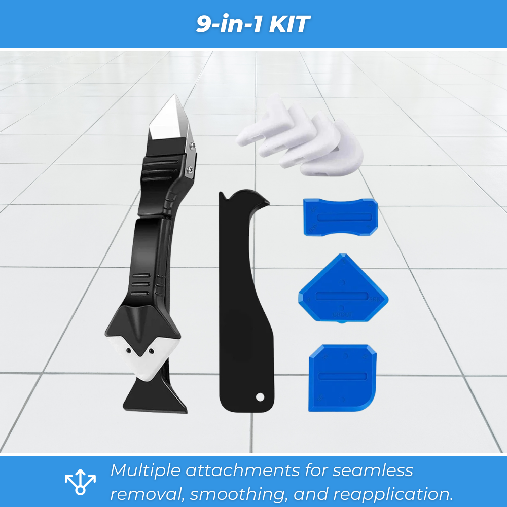 CaulkMaster™ – Complete 9-in-1 Caulking Tool Kit for Perfect Joints and Smooth Finishes