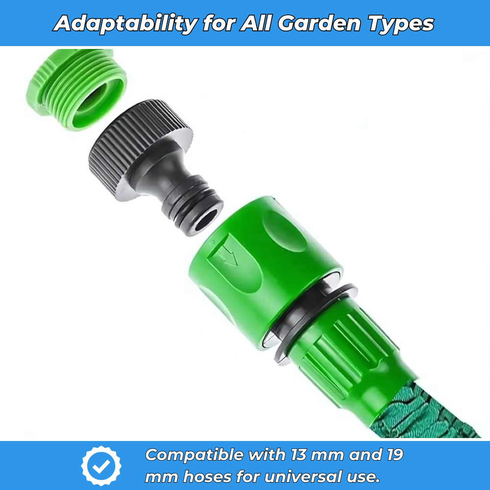 FlexiFlow - Expandable garden hose – 8 high-pressure spray modes
