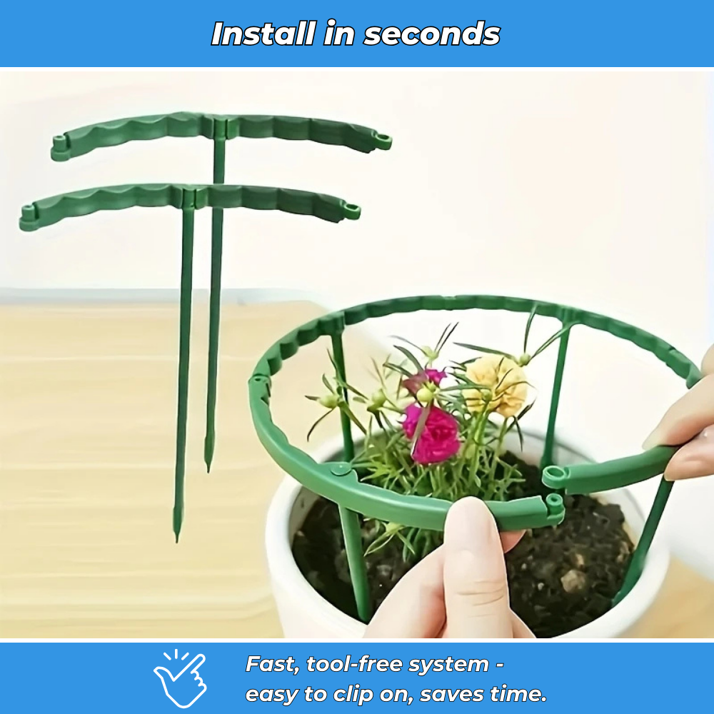 Flexible support rings for plants