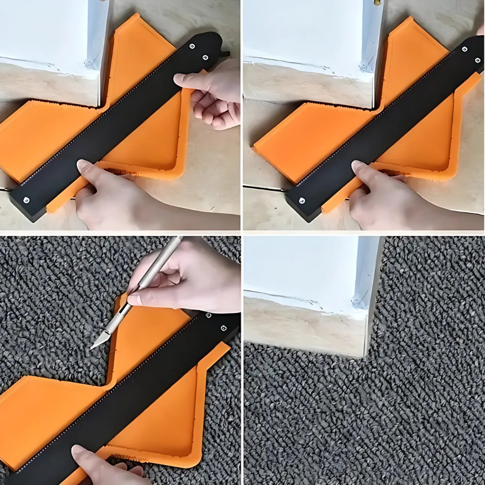 25 cm contour gauge with locking mechanism – Profile measuring tool for carpentry, flooring and tiling