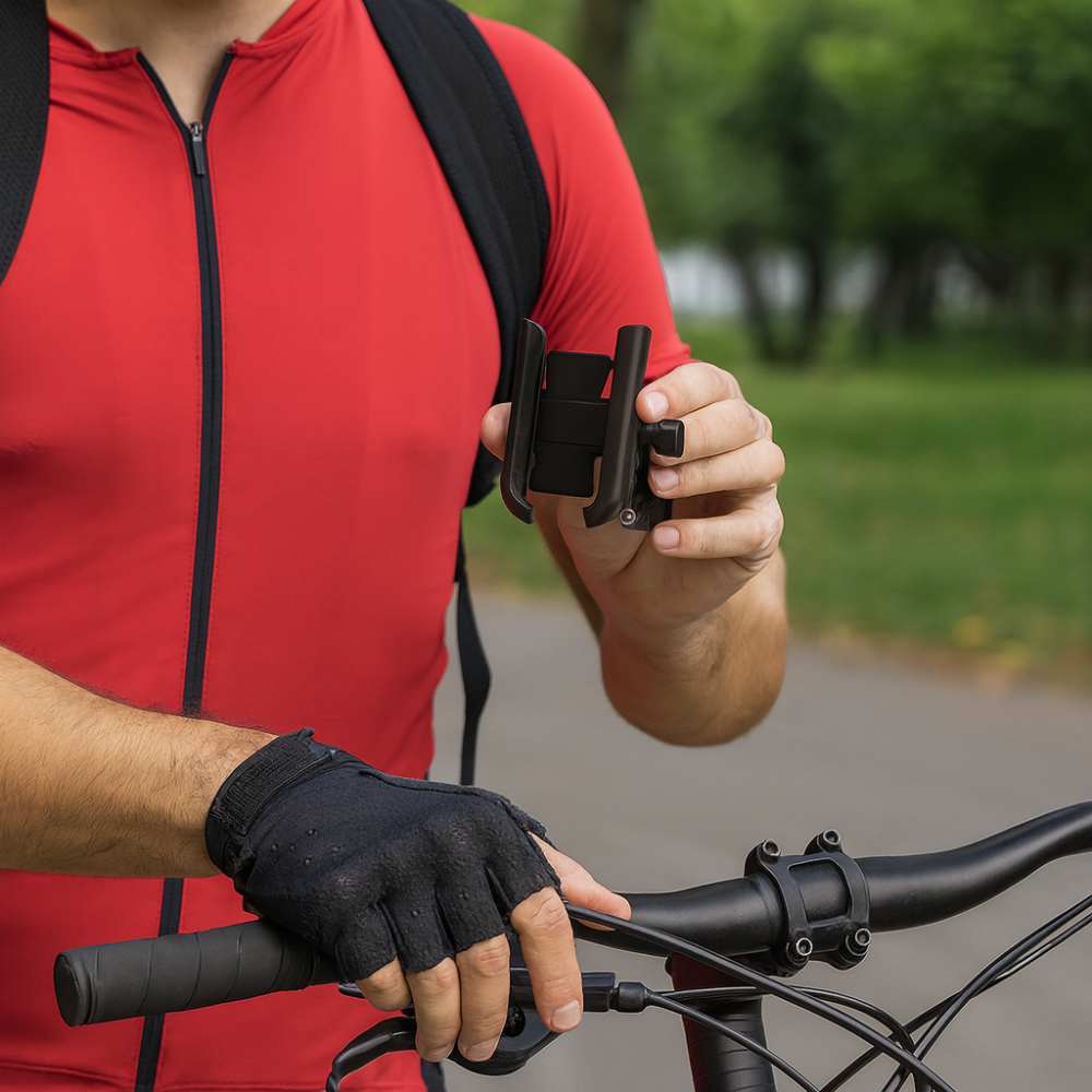 360° aluminium bicycle phone mount – Universal anti-vibration GPS mount