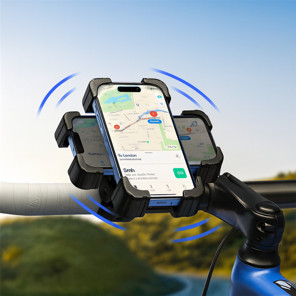 360° bicycle phone mount – Universal shockproof handlebar mount