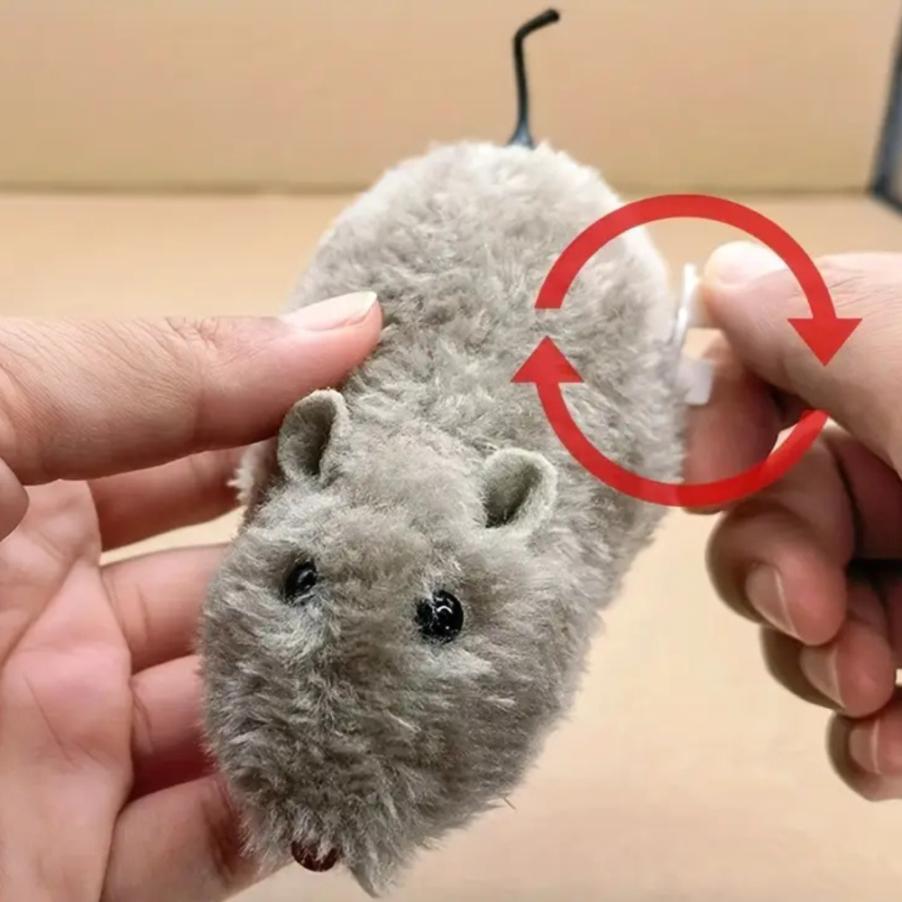 Mechanical toy mice for cats (set of 4)