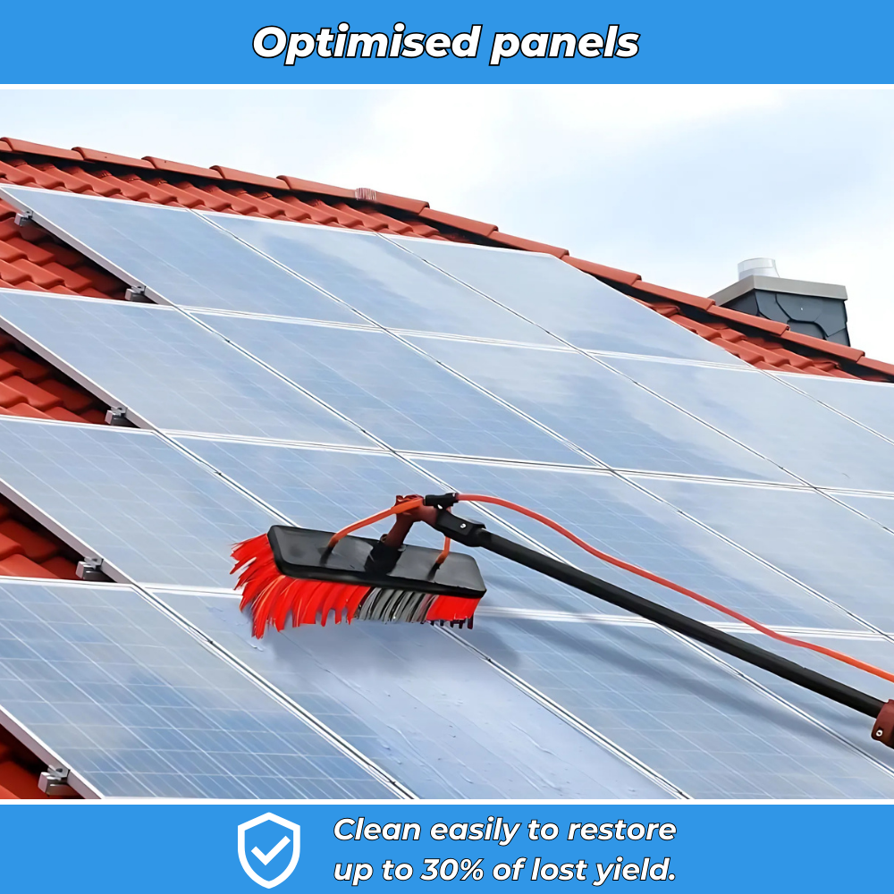 SolarClean Pro - High-performance telescopic brush for solar panels