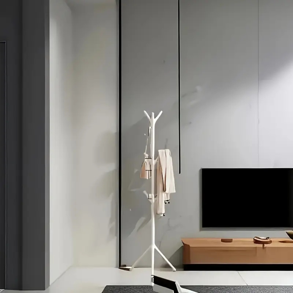 Modern adjustable coat stand – 3 heights, sturdy and space-saving for clothes, bags and hats