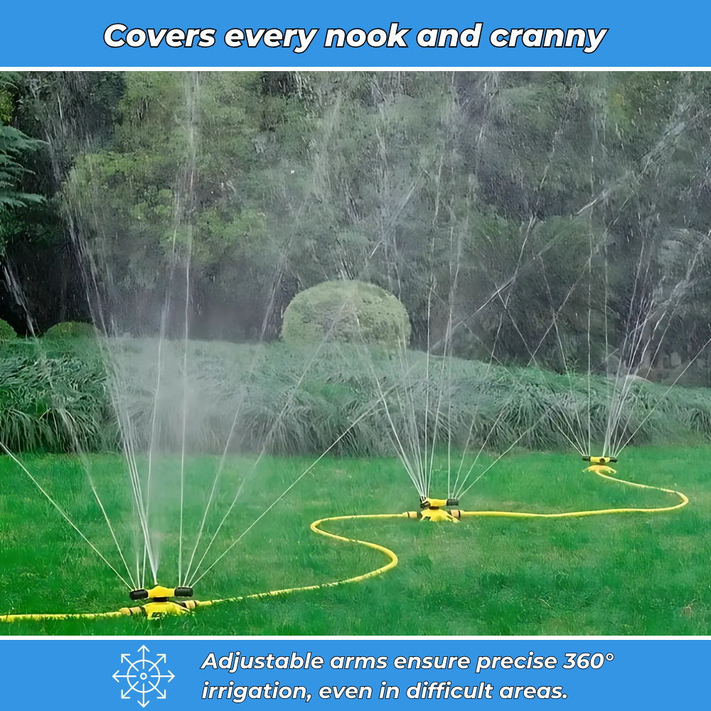 Automatic rotating sprinkler for outdoor watering