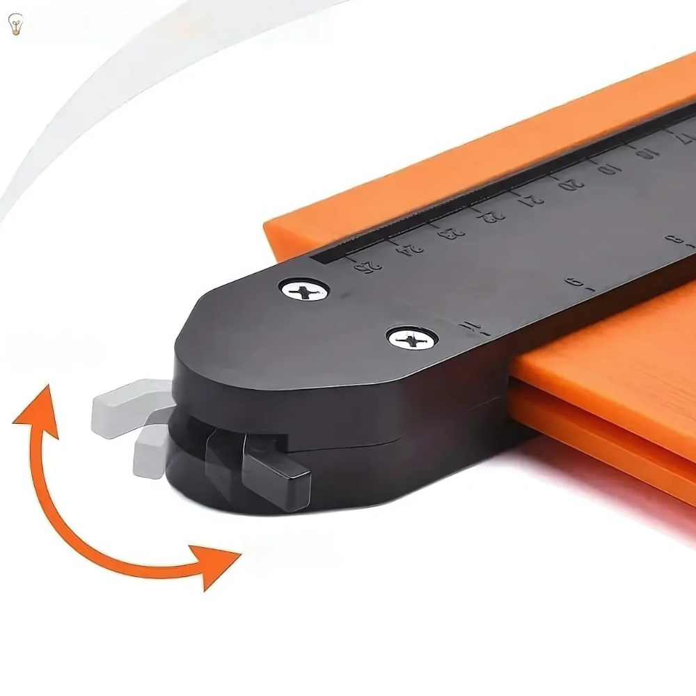 25 cm contour gauge with locking mechanism – Profile measuring tool for carpentry, flooring and tiling