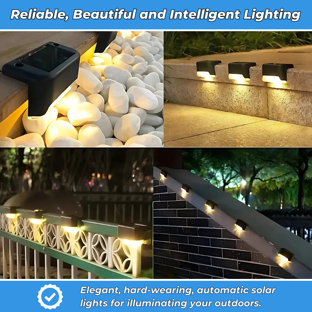 Solar LED Lamps – Automatic and Waterproof Outdoor Lighting (8PCS)