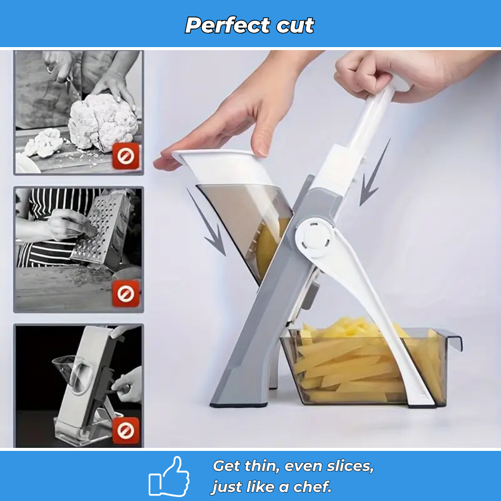 ChopMaster – Multifunction Manual Mandoline in Stainless Steel