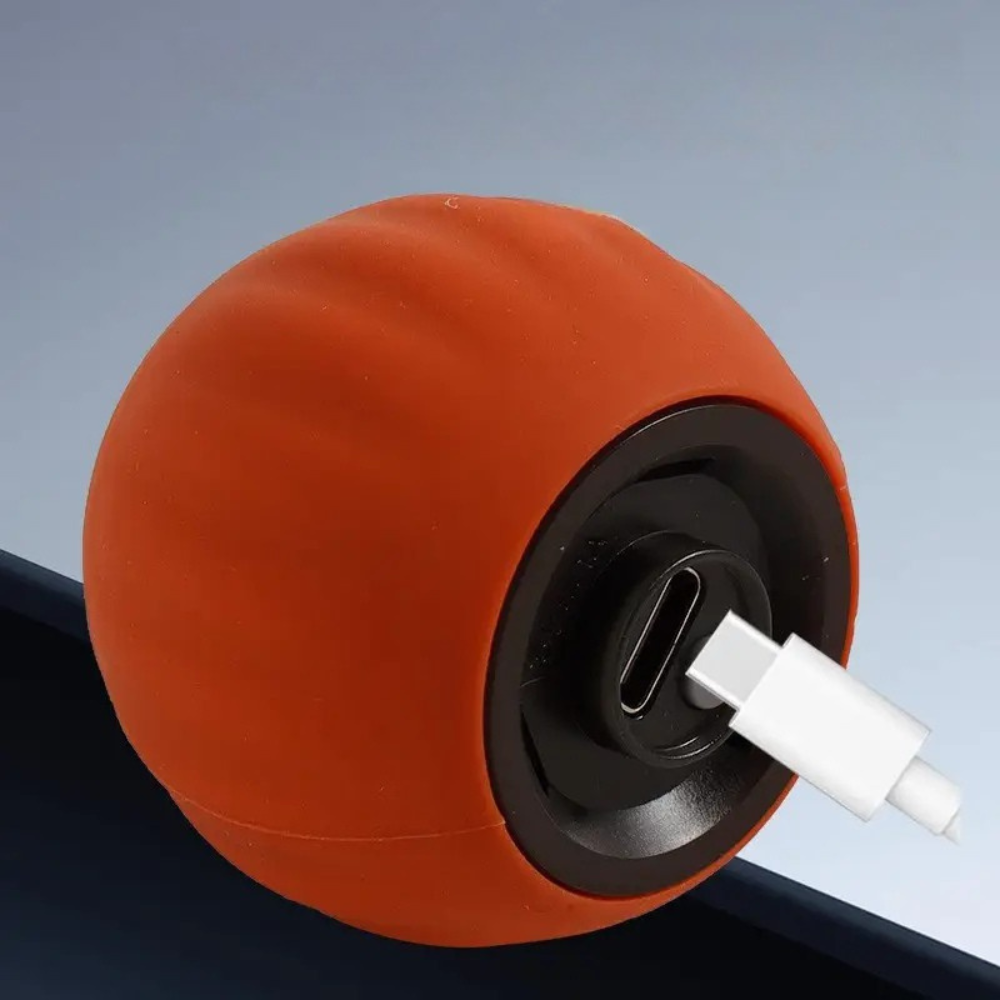 Rechargeable interactive electric ball for cats with feathers and automatic rolling
