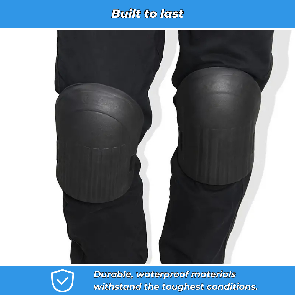 Knee protectors with reinforced padding and adjustable fit