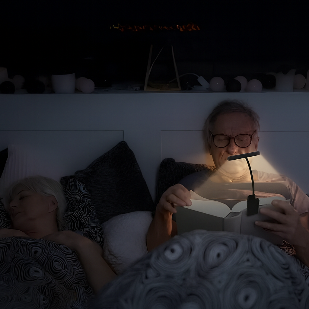 USB rechargeable clip-on reading lamp with soft light and memory function