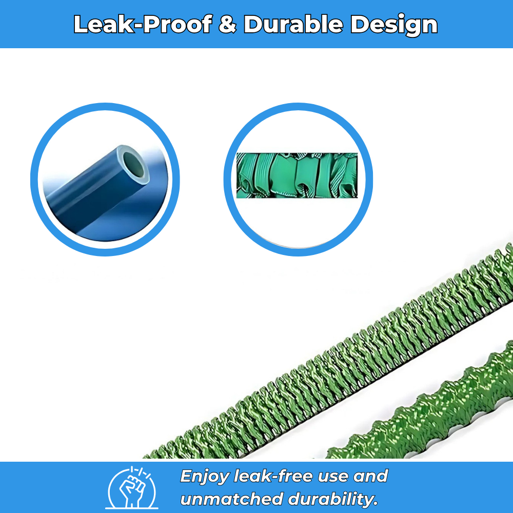 FlexiFlow - Expandable garden hose – 8 high-pressure spray modes