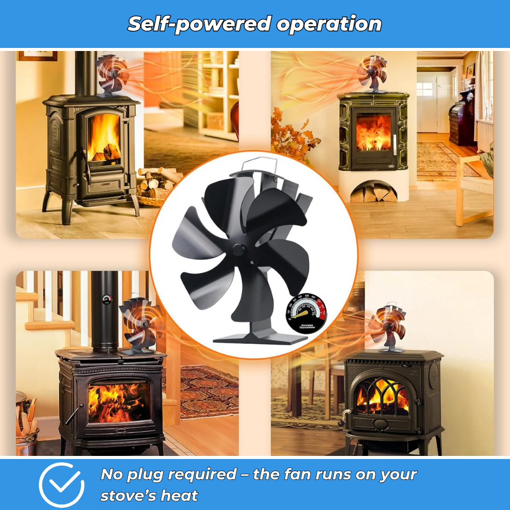 HeatBoost | Silent Stove Fan | Efficient Heat Distribution