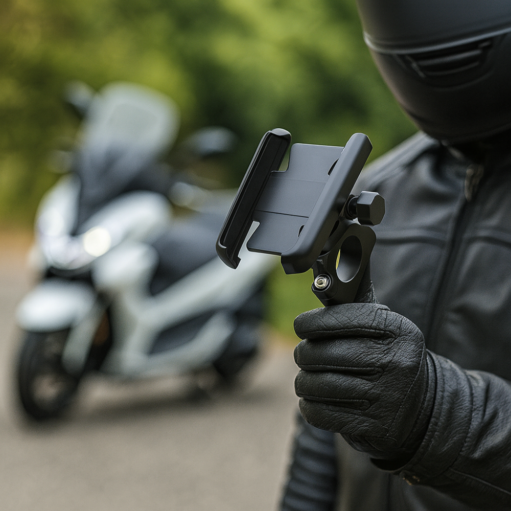 360° aluminium motorcycle phone mount – Anti-shake GPS mount