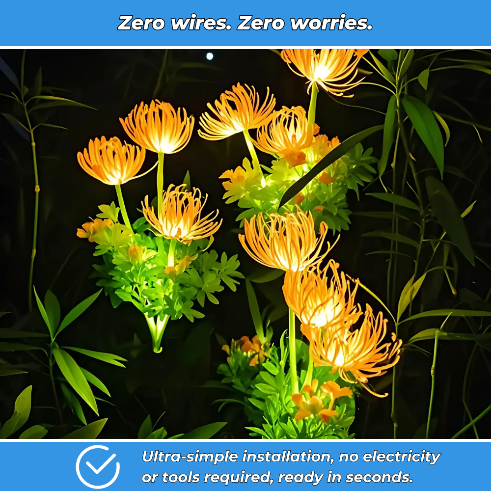 Solar-powered decorative garden lights (Set of 2)