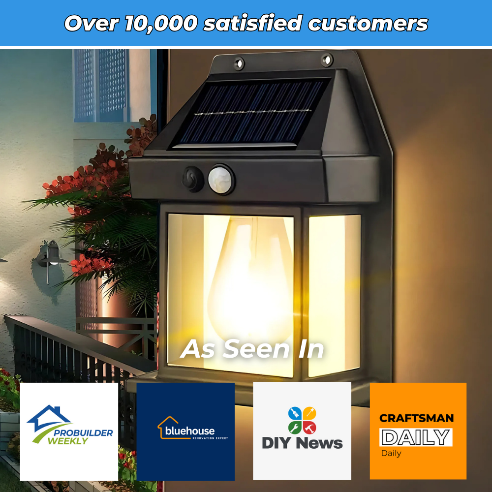 Solar-powered detection wall light