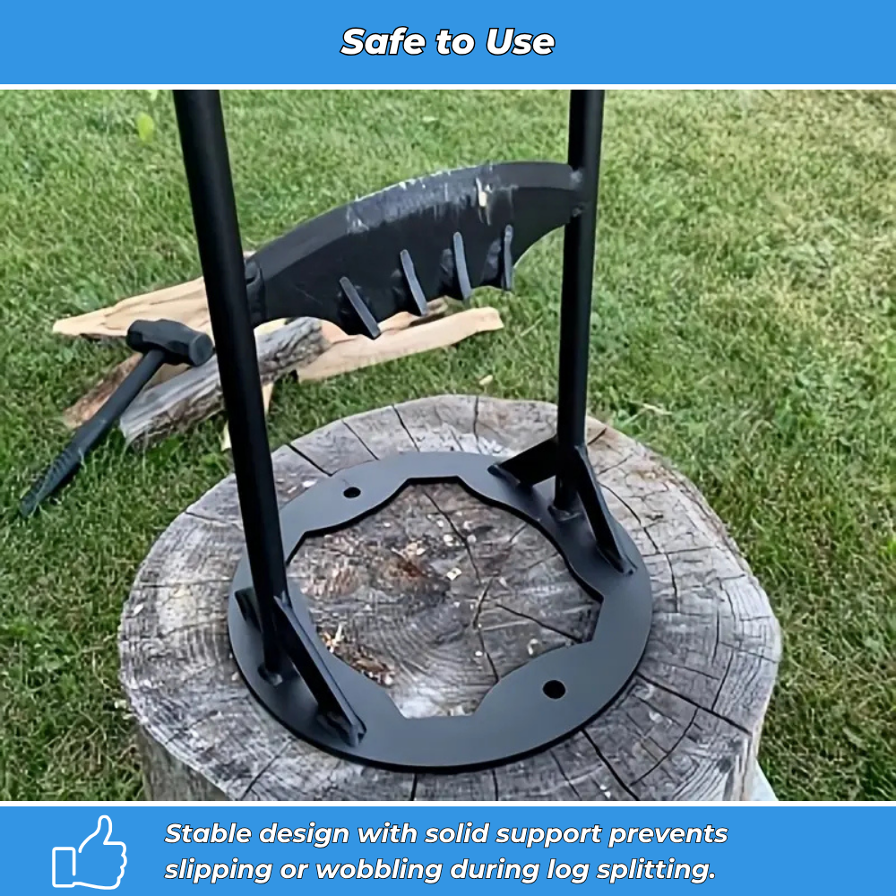 Manual Log Splitter in Manganese Steel – Heavy-Duty & Safe Wood Splitter for Firewood