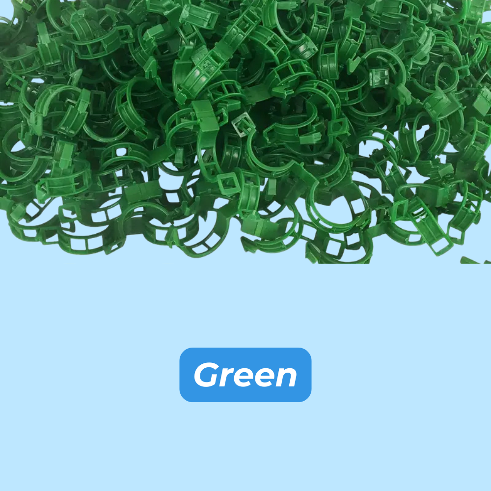 Set of 100 reusable plastic clips