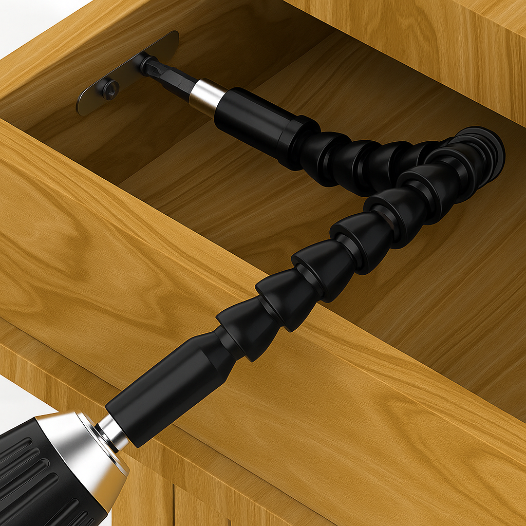 Flexible extension for screwdriver and drill