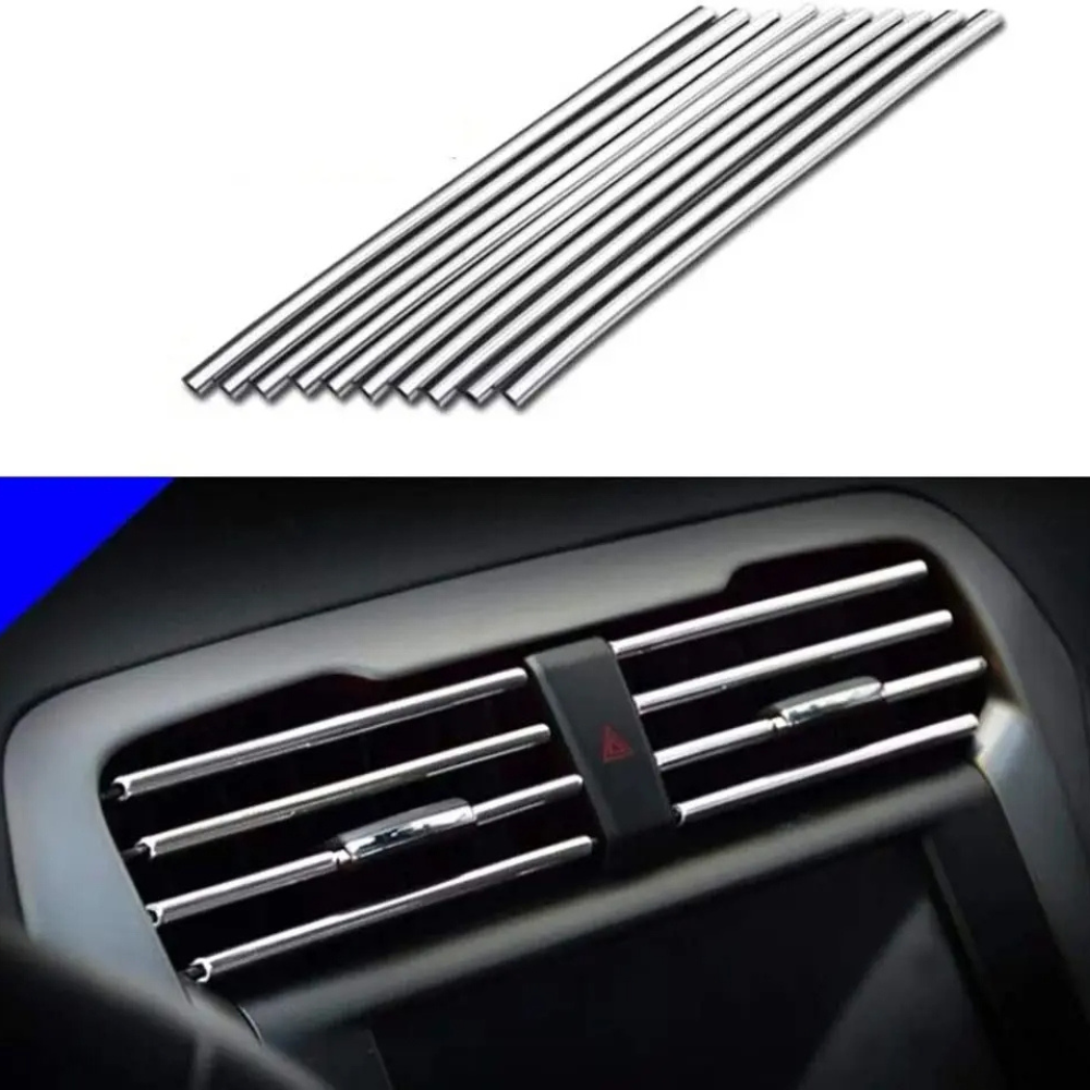 Decorative strips for ventilation grilles