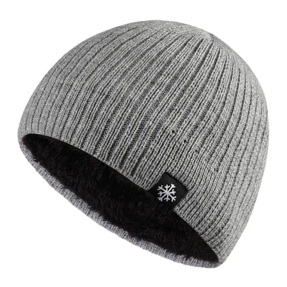 Knitted Beanie with Fleece Lining