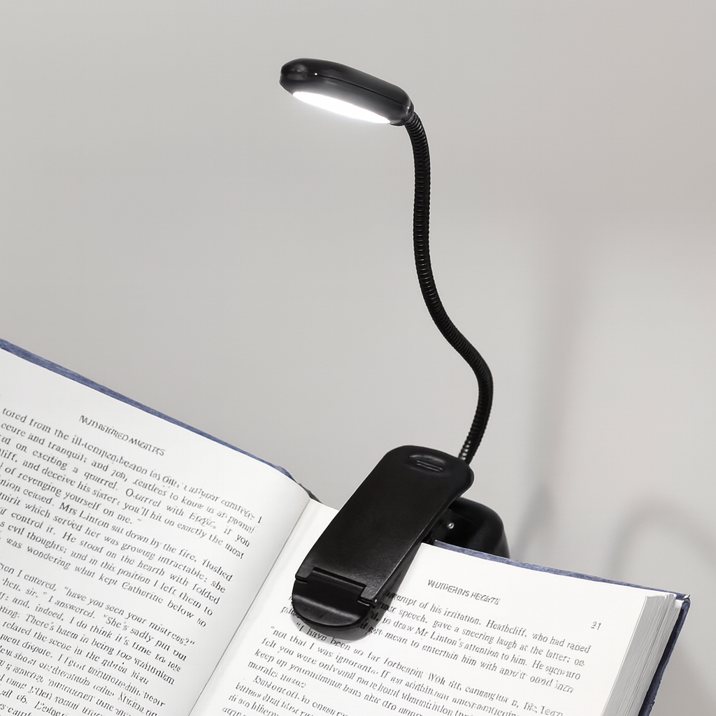 Lumeo | Clip-On Adjustable LED Reading Light for Book, Desk and Bedside