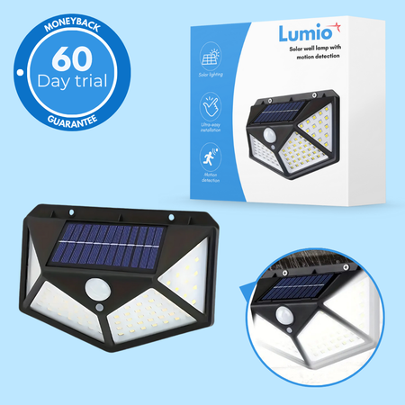 Solar wall lamp with motion detection