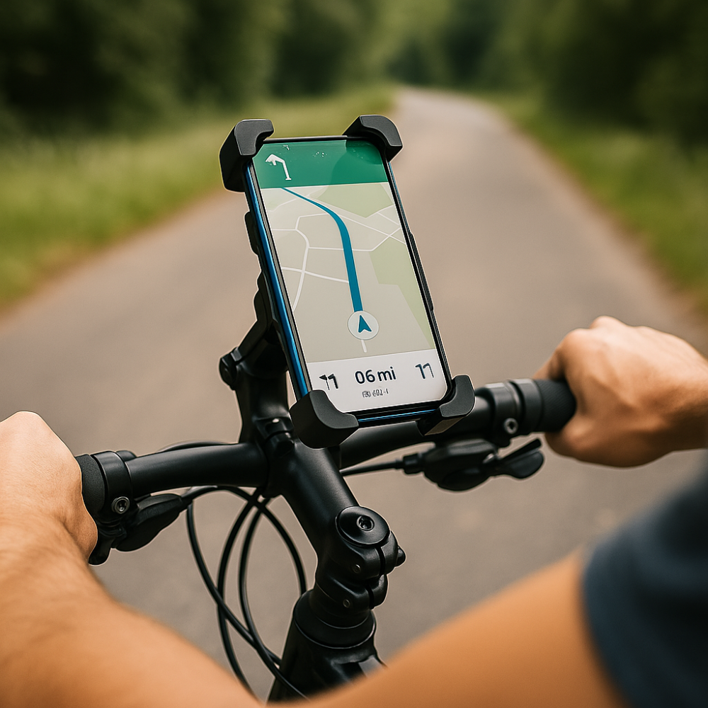 Shockproof bicycle phone mount – Secure GPS holder for electric bicycle handlebars