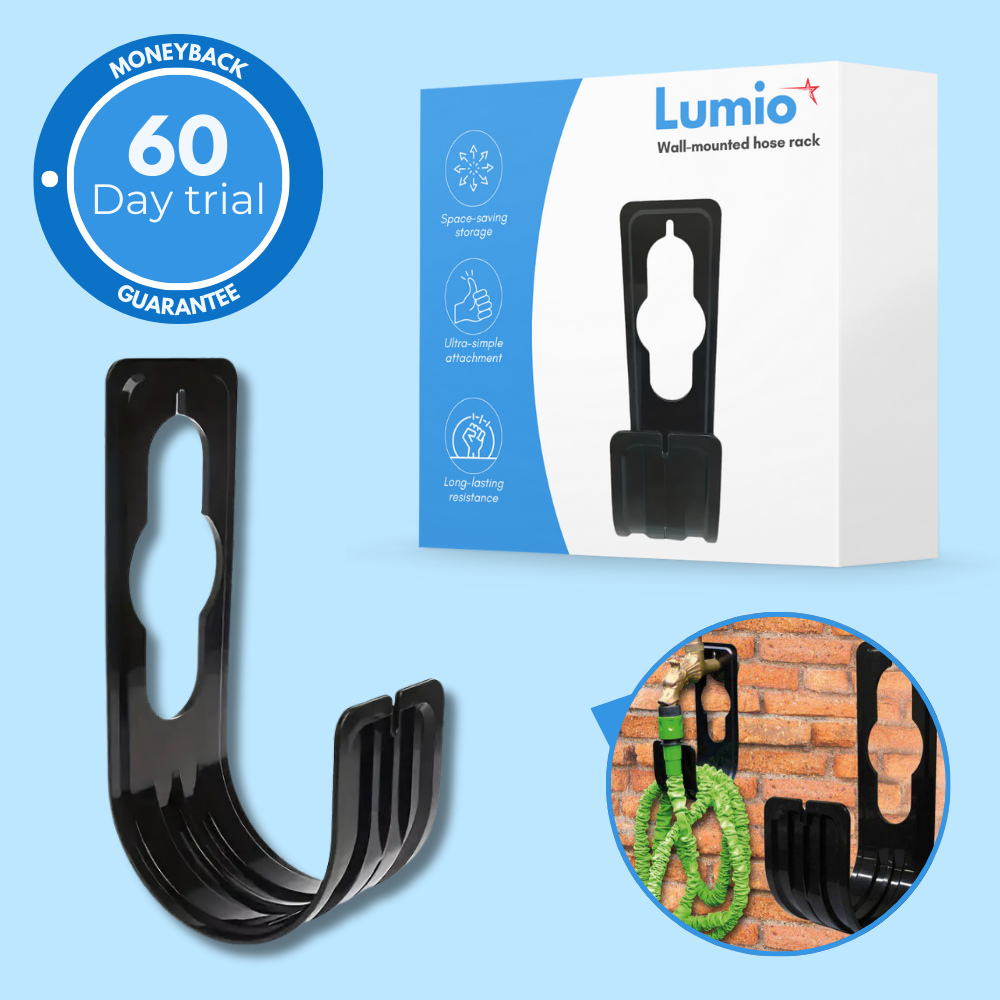 Extendable metal wall-mounted hose rack