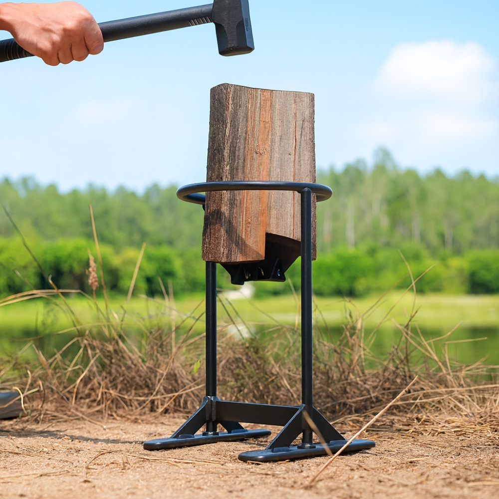 Manual Log Splitter in Manganese Steel – Heavy-Duty & Safe Wood Splitter for Firewood