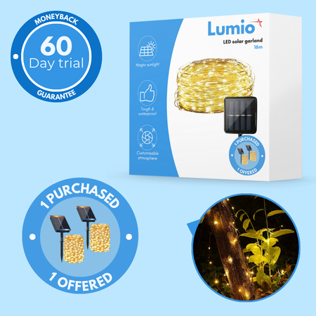 Outdoor LED solar garland - A warm, economical atmosphere