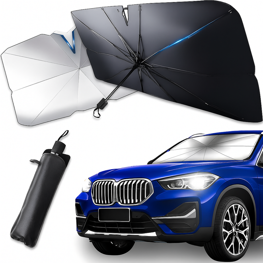 SunBloc – Foldable Car Sunshade, Thermal &amp; UV Protection