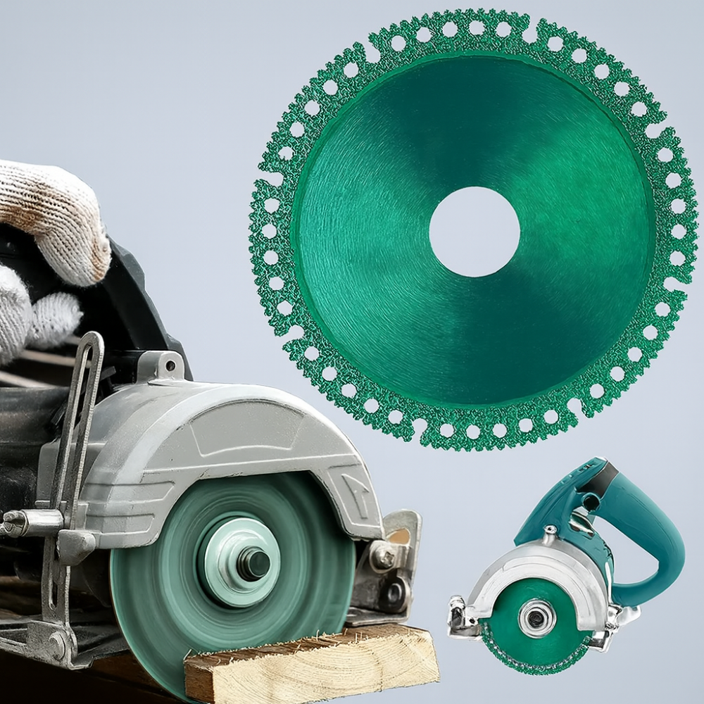 Set of 3 indestructible 100 mm diamond discs for multi-material grinders for tiles, wood, metal and PVC