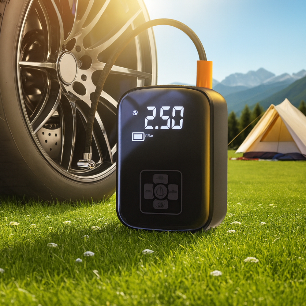Portable cordless air compressor – Tyre inflator