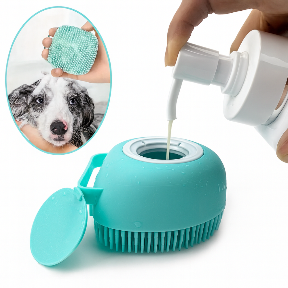 Silicone Bath Brush for Dogs and Cats