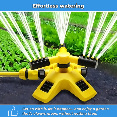 Automatic rotating sprinkler for outdoor watering