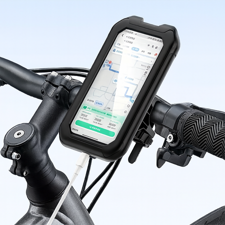 360° waterproof bicycle phone mount – Shockproof phone holder for mountain bikes, electric bikes and motorcycles
