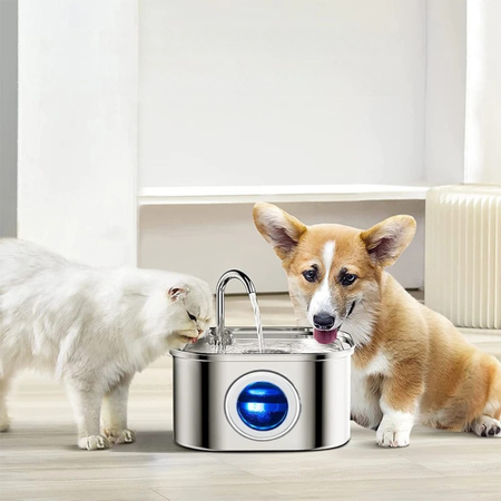 3.2L Stainless Steel Water Fountain for Cats
