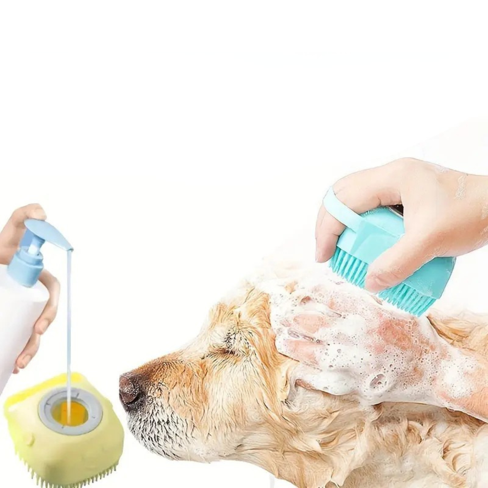 Silicone Bath Brush for Dogs and Cats