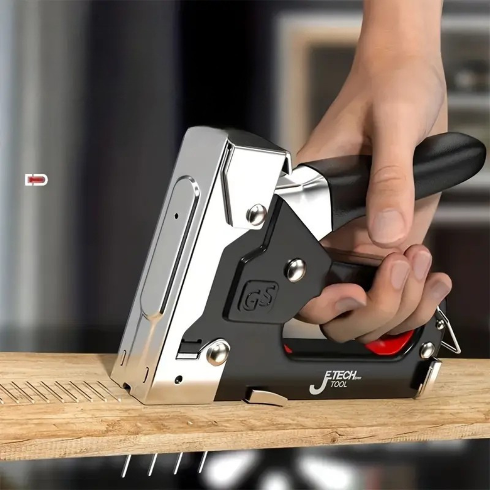Robust 4-in-1 manual nail gun without electricity for DIY, furniture and construction
