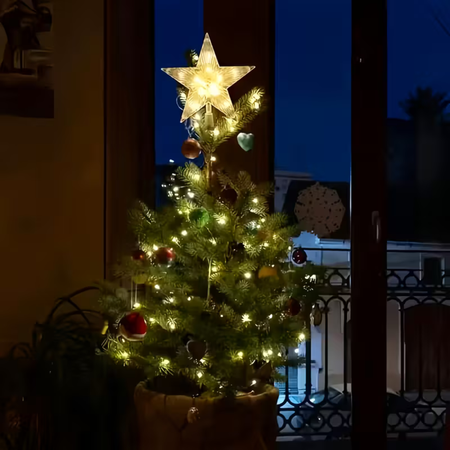 Christmas Tree Light-Up Star Topper