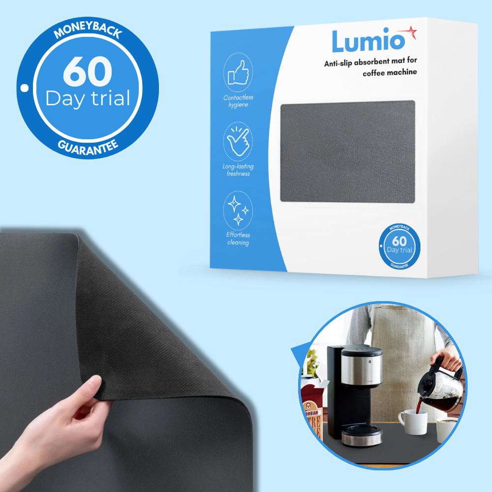 Anti-slip absorbent mat for coffee machine
